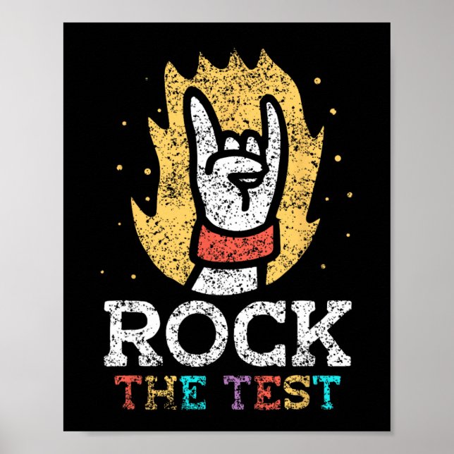 Poster Dia de Teste do Teste de Pontuação do Professor (Frente)
