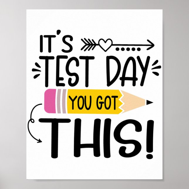 Poster Dia de Teste É Dia de Teste Você Tem Este Professo (Frente)