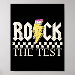 Poster Dia de Teste Estadual Staar Rock O Teste ABCD Prof
