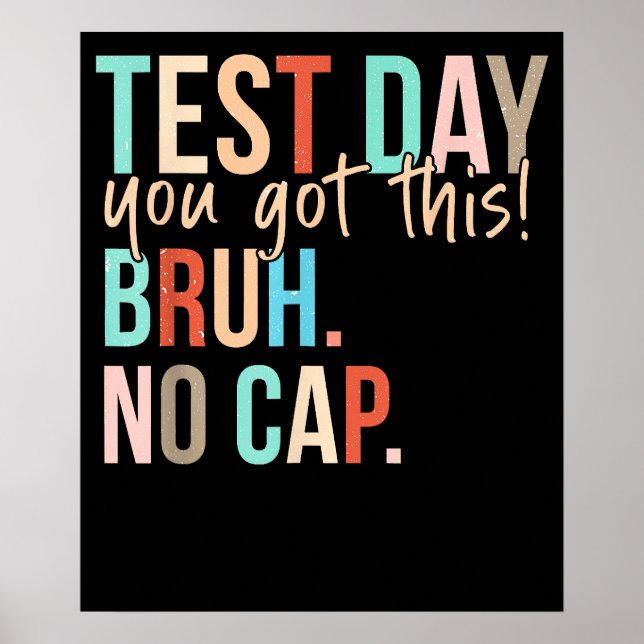 Poster Dia de Teste Estadual Staar Você Consegue Isso Car (Frente)