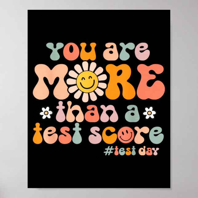 Poster Dia de Teste Groovy Mais do que uma Pontuação de T (Frente)
