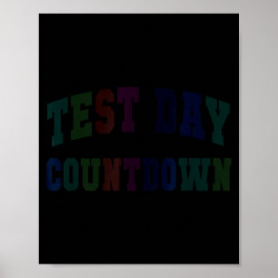 Poster Dia de teste Kawaii contagem regressiva modo profe