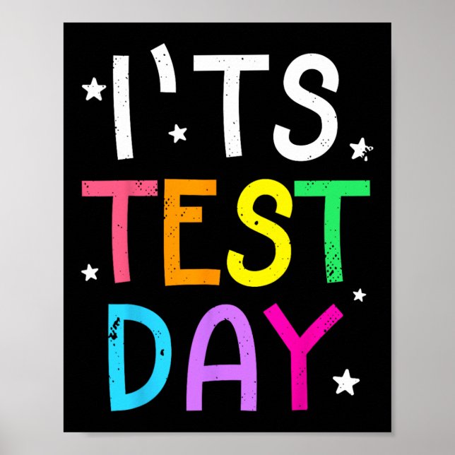 Poster Dia de teste para o professor é engraçado no dia d (Frente)
