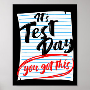Poster Dia De Teste Que Você Teve Este Teste De Professor