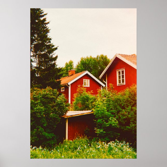 Poster Dia de verão em Dalarna (Frente)