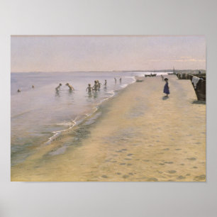 Póster Dia de verão na praia sul de Skagen, 1884