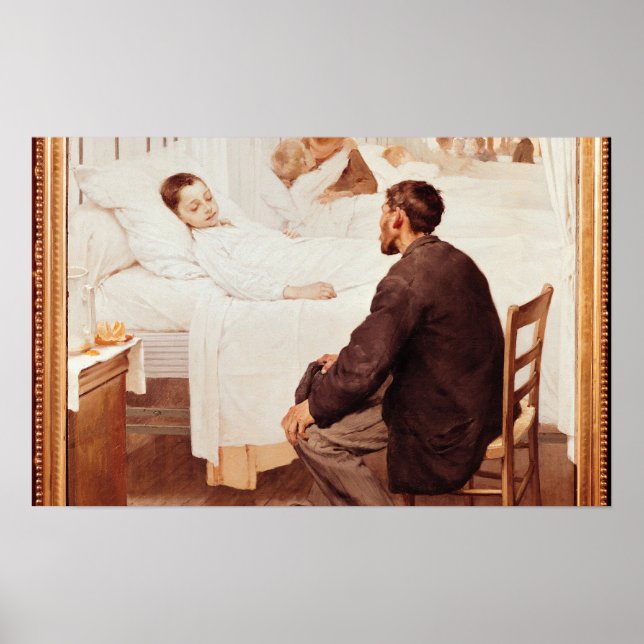 Póster Dia de Visita no Hospital, 1889 (Frente)