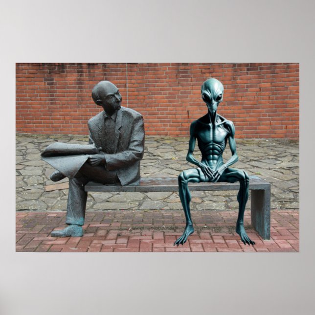 Poster Dia de visitante alienígena 1. (Frente)