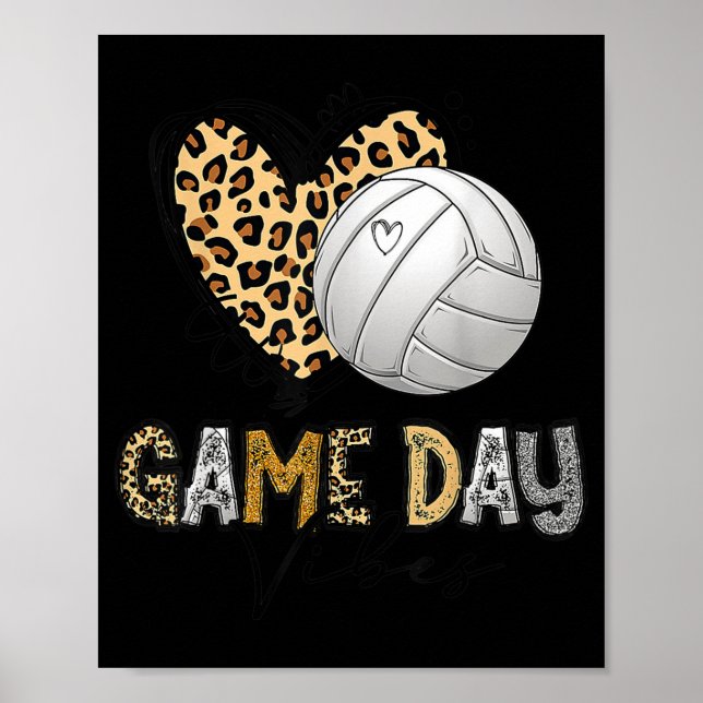 Poster Dia de Voleibol Branqueado Vibes Mãe de Voleibol (Frente)