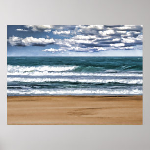 Póster Dia desolado da praia