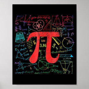 Poster Dia Divertido da Pi Equação Matemática Professor d