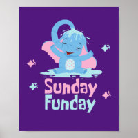 Dia divertido de domingo Kawaii, elefante engraçad