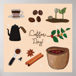Poster Dia do café