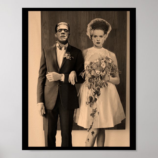Poster Dia do Casamento de Dapper Frankenstein - Hallowee (Frente)