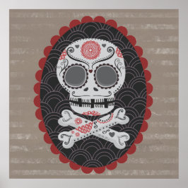 Póster Dia do crânio morto Día de los Muertos calaveras