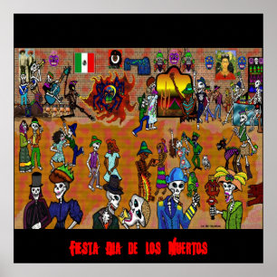 Póster dia do dead2, Festa Diâmetro de los Muertos