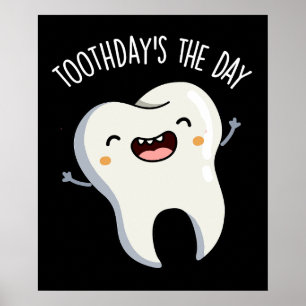 Poster Dia do Dente É o Dia Piadas de Dente Engraçadas Fu