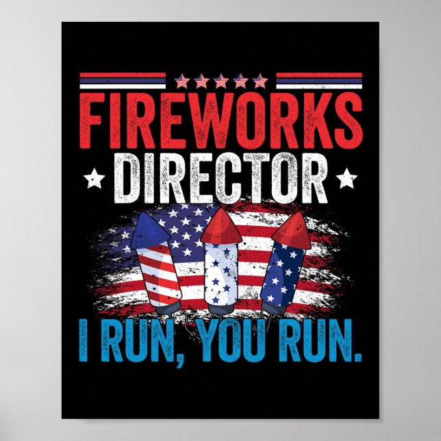 Poster Dia do diretor do Fireworks Eu o executo 4 de julh (Frente)