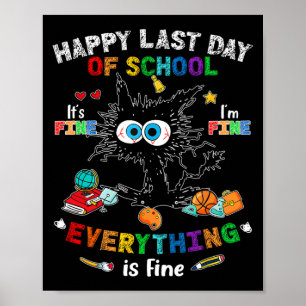 Poster Dia do Gato Negro da Escola Está Tudo bem, eu esto