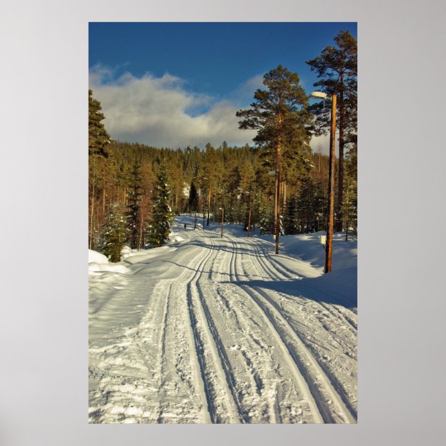 Póster Dia do inverno na Suecia (Frente)