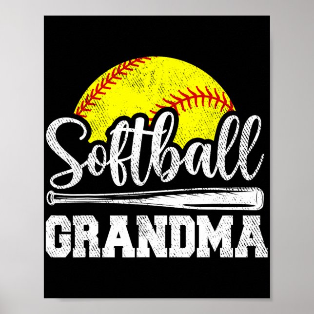 Poster Dia do Jogador de Softball Mãe#39; #39;s (Frente)