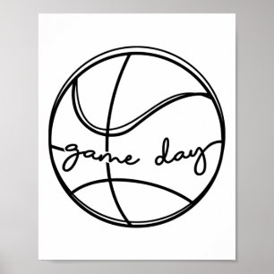 Poster Dia do jogo de basquetebol