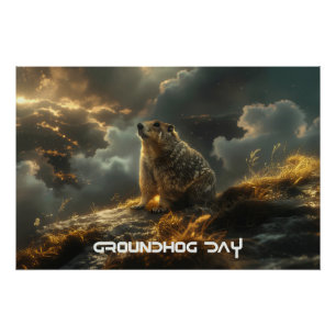 PÓSTER DIA DO MARMOTA - FELIZ DIA DO MARMOTA