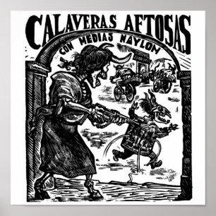 Póster Dia do morto, México. Cerca de 1947.