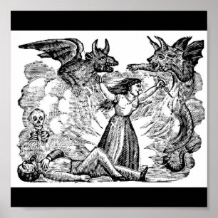 Poster Dia do morto, México cerca dos lates 1800's