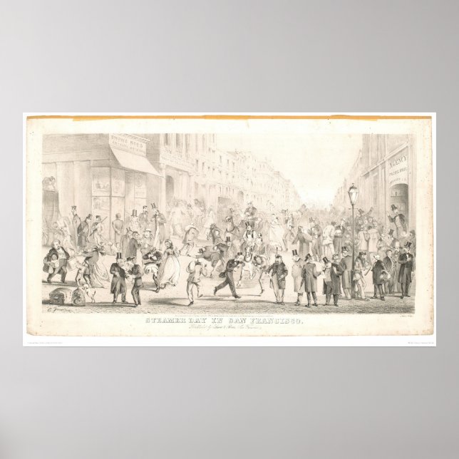 Póster Dia do navio a vapor em SF (1164A) (Frente)