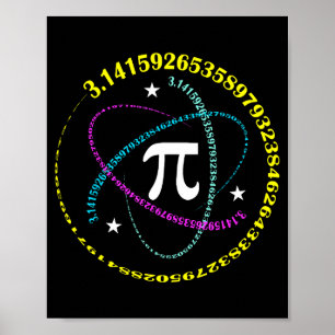 Poster Dia do Pi 3,14 Símbolo do Número Pi Presente de Ma
