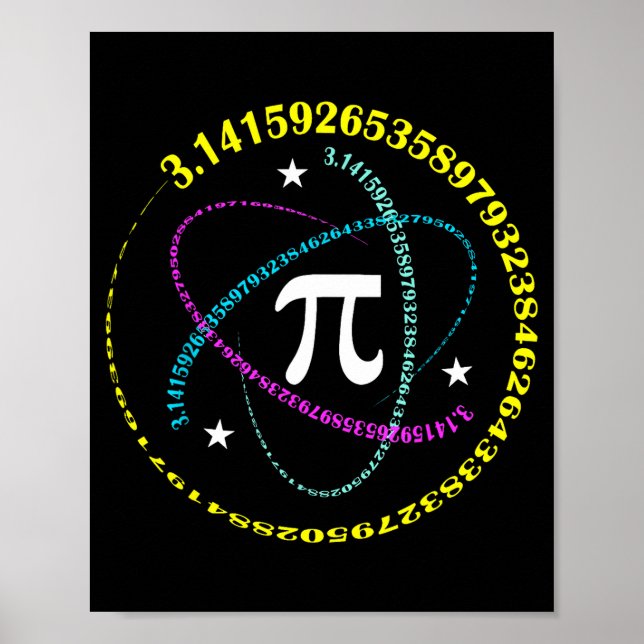 Poster Dia do Pi 3,14 Símbolo do Número Pi Presente de Ma (Frente)