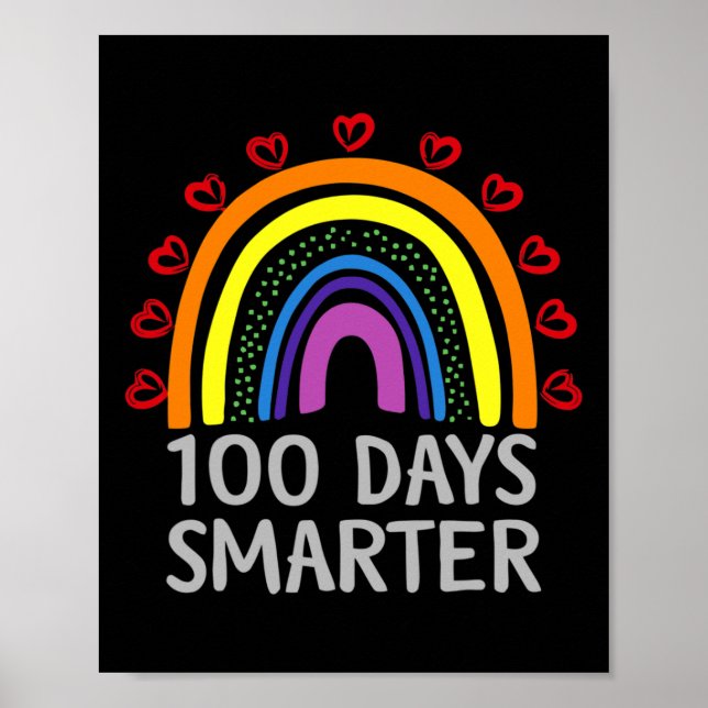 Poster Dia Do Professor Figurino 100 Dias Mais Inteligent (Frente)
