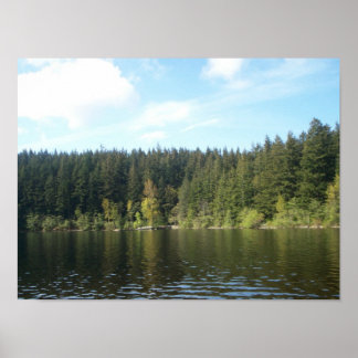 Póster Dia do Sol no lago Padden