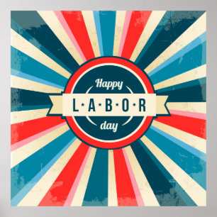 Póster Dia do Trabalhador feliz