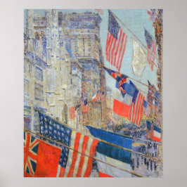 Póster Dia dos Aliados, maio de 1917, por Childe Hassam, 