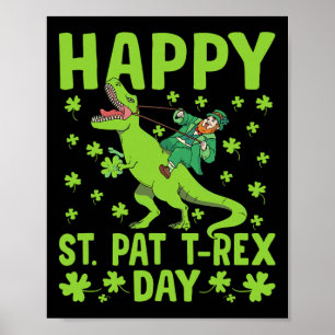Poster Dia dos Dinossauros do Dia de São Patrício Dia de 