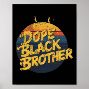 Poster Dia dos Irmãos Homens Negros São Droga Afro-Americ