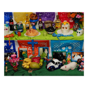 Póster Dia dos Mortos da Ofrenda