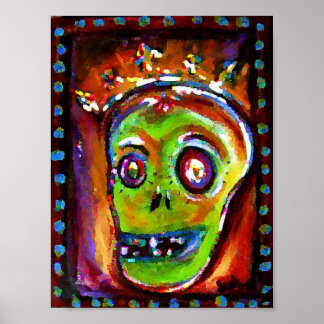 Póster Dia dos Mortos em Vermelho