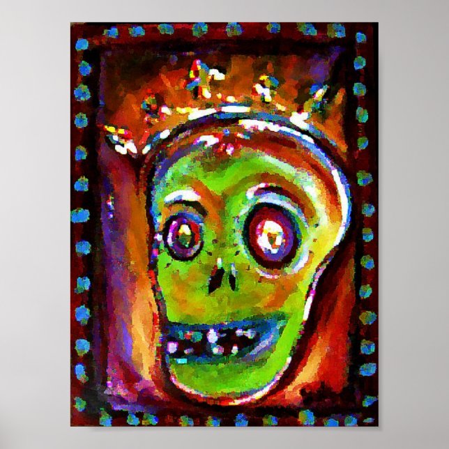 Póster Dia dos Mortos em Vermelho (Frente)