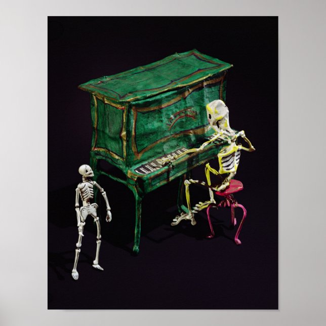 Póster Dia dos Mortos figura como músicos (Frente)