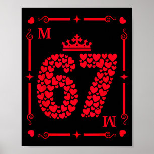 Poster Dia dos Namorados 67 Cheio de Corações Cartão Seis