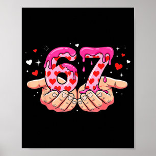 Poster Dia dos Namorados 67 Corações Seis Sete Meme Amor
