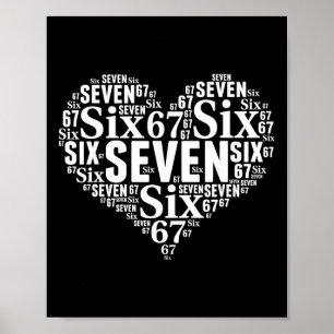 Poster Dia dos Namorados 67 Meme 67º Aniversário 6 7 Vale