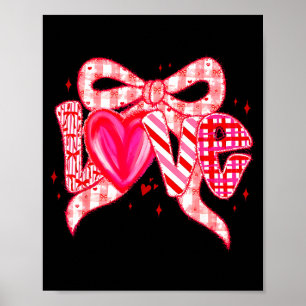 Poster Dia dos Namorados Amor Engraçado Coquette Laço Xad