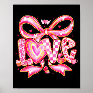 Poster Dia dos Namorados Amor Engraçado Coquette Laço Xad