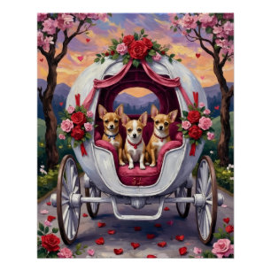 Póster Dia dos Namorados Cachorro Chihuahua