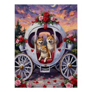 Póster Dia dos Namorados do Cão Akita