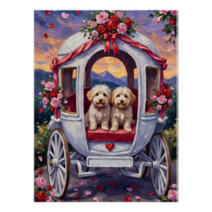 Póster Dia dos Namorados do Cão Bichon Frise